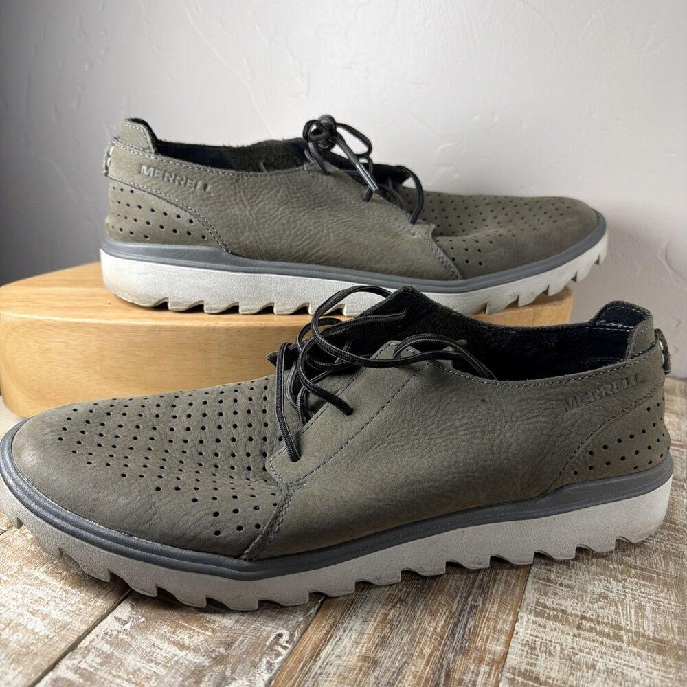 Merrell Men's Khaki Green  Suede Lace Shoes Size 13